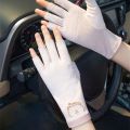 Fashion Thin Sun Protection Gloves Elastic Short Anti-UV Mittens Fingerless Cotton Gloves Cycling Driving Running. 