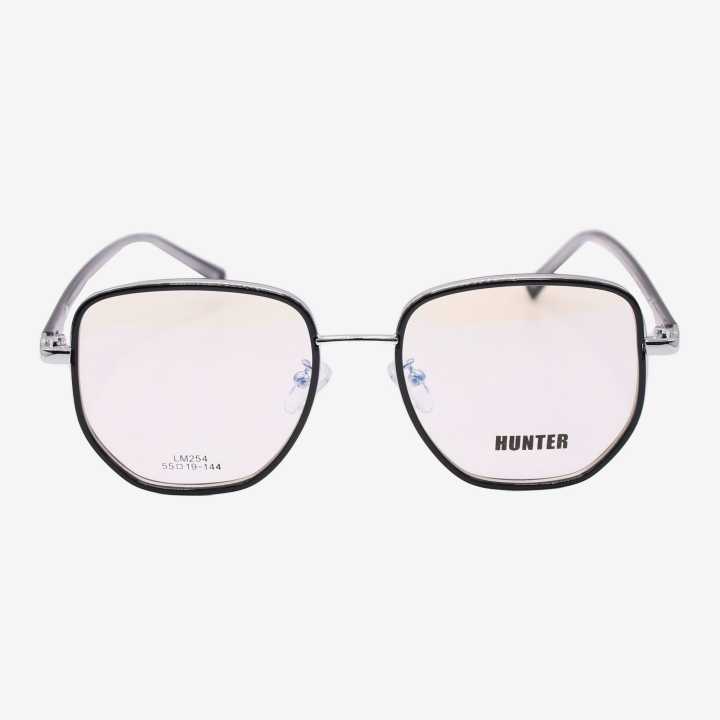 Zeiss Blue Protect UV Hunter Metal Frame Black/Silver Color Blue Cut Glasses