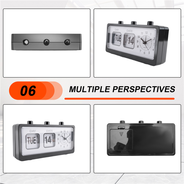 Mechanical%20Alarm%20Clock%20Novelty%20Flip%20Clock%20Desktop%20Digital%20Clock,Black%20-%20Image%206