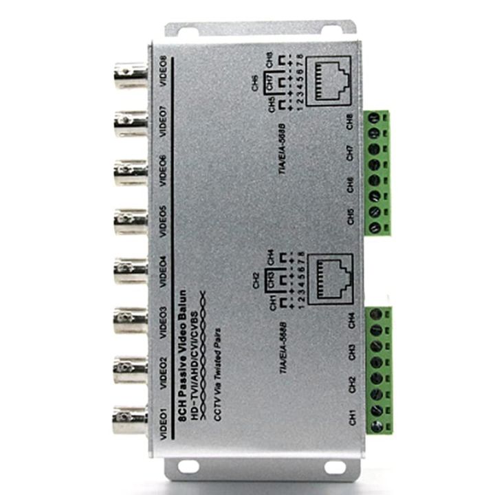 8-CH%20UTP%20720P/1080P%20HD%20Passive%20Video%20Balun%20Transceiver,BNC%20to%20Cat5/5E/6%20RJ45(T568B)UTP%20Cable%20Converter%20Video%20Transmitter%20-%20Image%206