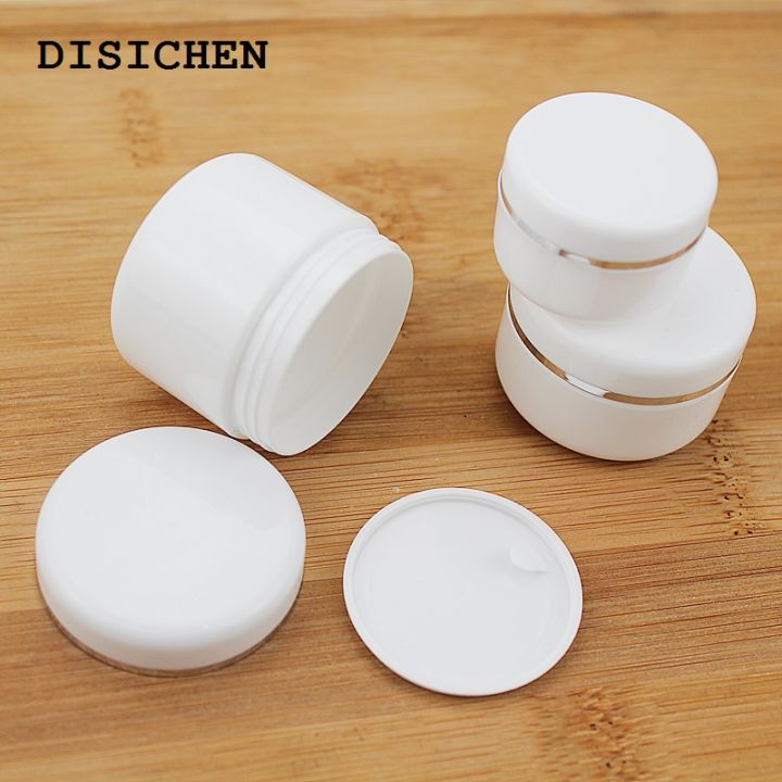 DISICHEN%20New%20style%2020Pcs/sets%2020/30/50/100g%20Refillable%20Bottles%20Travel%20Face%20Cream%20Lotion%20Cosmetic%20Container%20White%20Plastic%20Empty%20Makeup%20Jar%20Pot%20-%20Image%203