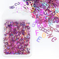 RHS Online 10g Holographic Glitter English Alphabet Flakes Laser Letter For Epoxy Resin Mold Filling Junk Journal Nail Art. 