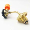 Outdoor Portable Camping Butane Gas Cylinder Fuel Tank Filler Connector Adapter Valve Safe Switching Inflatable Valve. 