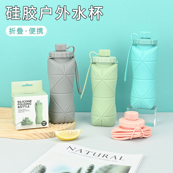Cross-border%20New%20Silicone%20Water%20Bottle%20Outdoor%20Portable%20Silicone%20Water%20Jug%20Cup%20High%20Temperature%20Resistant%20Sports%20Water%20Bottle%20Factory%20In%20Stock%20-%20Image%202