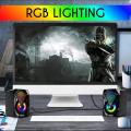 Leerfei E-1046 Mini RGB Speaker for PC Laptop Gaming Computer USB Speaker. 