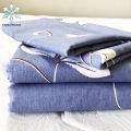 Elegant King Size Floral Pattern Cotton Bedding Set with Pillow Cases, Sheet, and Blanket Cover - Comfortable Home Decor. 