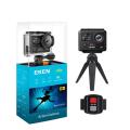 Eken H6S Ultra Hd Action Camera 4K+ 14Mp With Eis 100Ft Underwater Waterproof Cam Remote Sports Camcorder Panasonic Sensor 170 Angle Lens With 2 Batteries Accessories Kit And Tripod. 