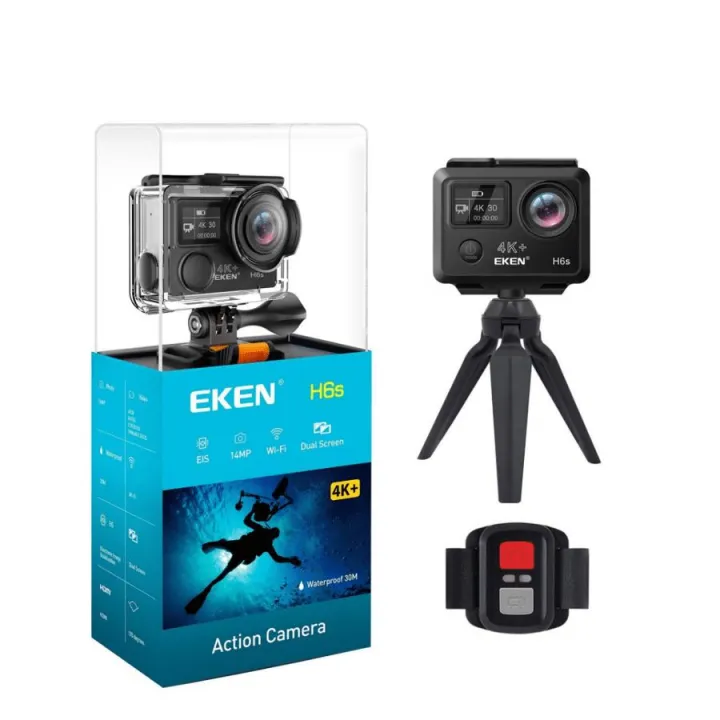 Eken%20H6S%20Ultra%20Hd%20Action%20Camera%204K+%2014Mp%20With%20Eis%20100Ft%20Underwater%20Waterproof%20Cam%20Remote%20Sports%20Camcorder%20Panasonic%20Sensor%20170%20Angle%20Lens%20With%202%20Batteries%20Accessories%20Kit%20And%20Tripod%20-%20Image%205