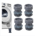 Height Adjustable Anti Vibration Pads (Min-4 inch-6.5 inch Max) - Dryer Shock & Noise Cancelling Pads, for Washing Machine, Refrigerators/Fridge, Furniture Base, Dishwashers Stand. 