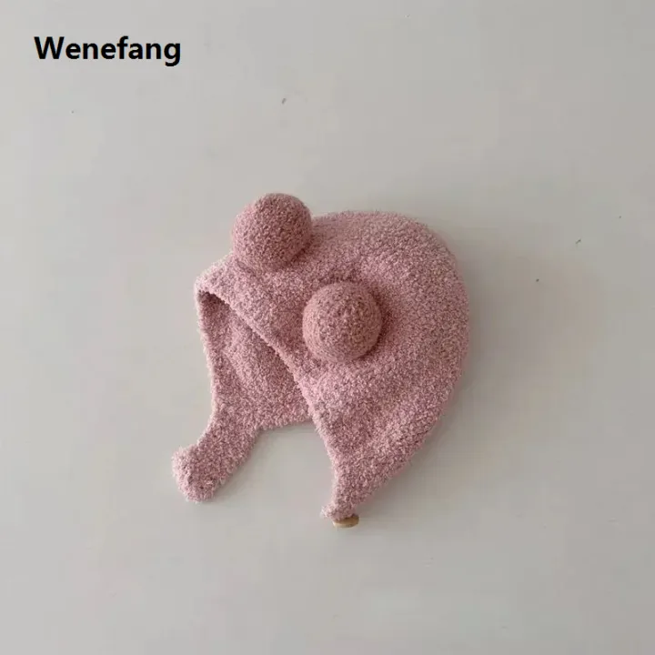 Wenefang%20Cute%20Winter%20Warm%20Kids%20Girl%20Boys%20Baby%20Hats%20Fleece%20Wool%20Hemming%20Caps%20with%20Ball%20Solid%20Wool%20Ear%20Protection%20Hats%20Soft%20Newborn%20Bonnet%20-%20Image%207