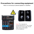 BOMGE 4 Channel mini DJ Audio Sound Mixer Interface with MP3、  Bluetooth , Stereo Recording, 48V Phantom Power, 24 DSP for karaoke, performance,  singing 、 podcas streaming. 