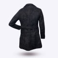 Women's Elegant Mid-Length Slim Fit Wool Blend Coat Windproof Trench Long Coat. 