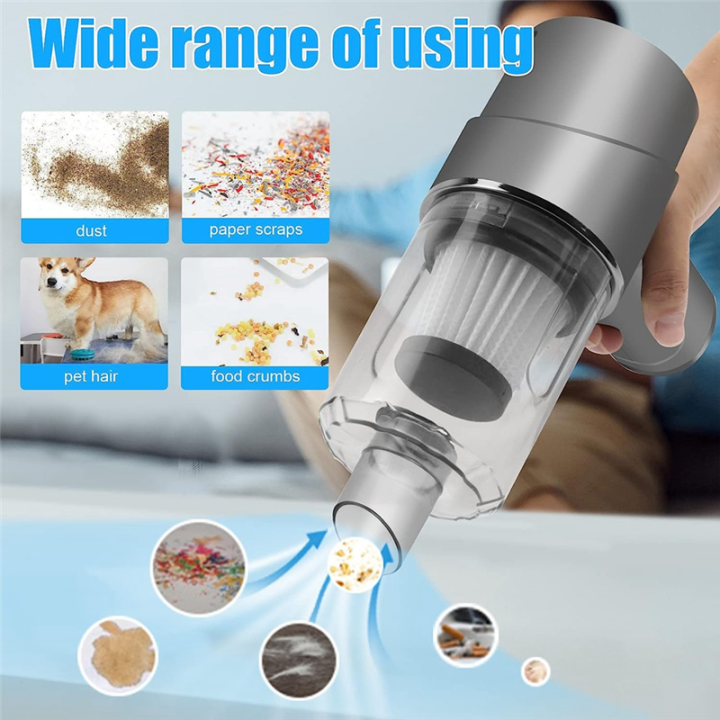 Handheld%20Vacuum%20Cordless%20Gray%20ABS%206000PA%20Powerful%20Car%20Vacuum%20Cleaner%20for%20Home,Pet%20Hair,Car%20-%20Image%203