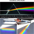 6Inch Crystal Triangular Prism for Photography Effects Physics Teaching Light Spectrum Optics Kits 2Pcs. 