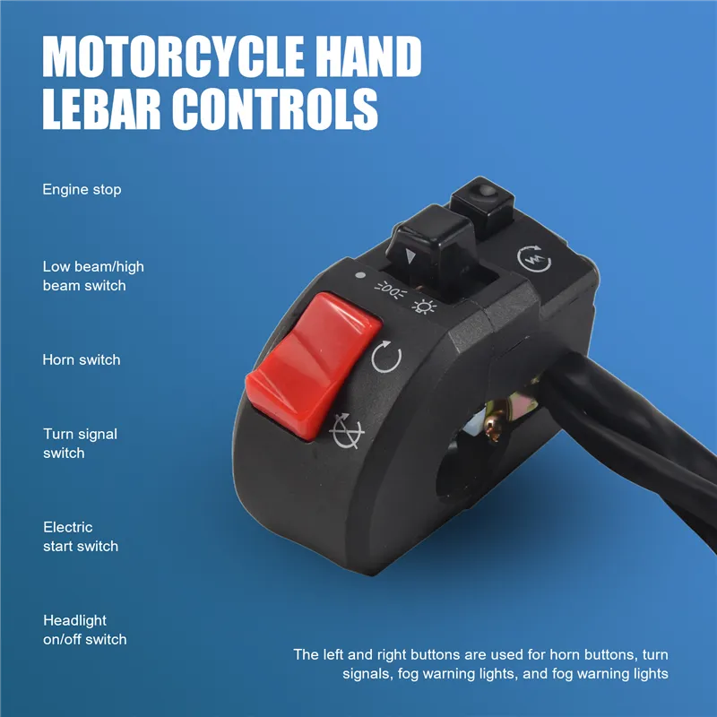 thumbnail image 2 of BCSMMCAR Universal Motorcycle Handlebar Switch – Turn Signal, Horn, Headlight Controls 2 of 5