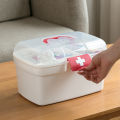 Large Capacity Medicine Organizer Storage Container Family First Aid Chest Portable Emergency Kit Box. 