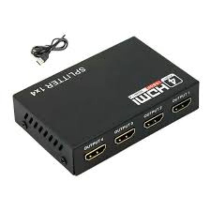 Divinext TV-out Cable Full HD HDMI Splitter 1X4 4 Port Hub Repeater Amplifier V1.4 3D 1080p 1 In 4 Out Hdmi Splitter Powered 4k 2k 1080p Video Convert