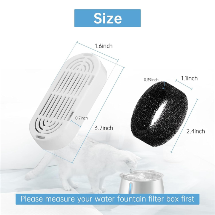 NAMUNY%20Cat%20Water%20Fountain%20Filter%20Replacement:%203+3%20Pack%20Replacement%20Filters%20for%20135oz%20&%20108oz%20Stainless%20Steel%20Pet%20Fountain%20-%20Image%202