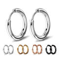 1 Piece (2.5MM*12) Stainless Still Hinged Sleeper Continuous Hoop Earring Jewelry Adjustable Size. 
