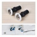 NAMUNY Toilet Seat Top Fix Screws Fixings 4 Pairs Universal Expanding Rubber Screw Top Nuts Blind Hole Hinges Fittings 8Pcs. 