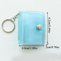 1/2 Inch Photo Album PVC Sequins Transparent Sticker Name Card Holder Portable 16 Pockets Photo Holder Business Card Bag. 