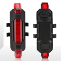 Helmet Bicycle Signal Light Waterproof Rear Tail Light Cycling Portable Detachable Light LED USB Style Rechargeable, B-Red. 