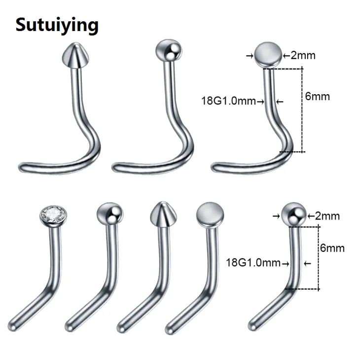 Sutuiying%201PC%20Titanium%20Nose%20Stud%20L-Shape%20Nariz%20Studs%20Screws%20Nose%20Ring%20Hoop%20Piercings%20Gem%20Nostril%20Earring%20Stud%20Piercings%20Fashion%20Jewelry%20-%20Image%204