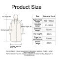 Adult Hooded Poncho One-piece Long Raincoat Reusable Men's And Women's Waterproof Raincoat Outdoor Travel Transparent Raincoat. 