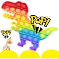 Pop It Fidget Toy Dinosaur Shape Rainbow Pop Sensory Squeeze Poppet Toy -. 