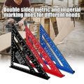 High Quality 7 Inch Rafter Square Aluminum Double Scale Triangle Ruler Metric Mensurement Tool Angle Ruler for Woodworking and Carpentry. 