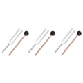 FORIDE 3X Aluminum Alloy + Wood Tuning Fork Chakra Hammer Ball Diagnostic 528HZ with Mallet Set Nervous System Tuning Fork. 