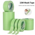 15M Professional Art Latex Paint Washi Tape Weak Viscous No Trace Separation Paper DIY Decoration Self-Adhesive Masking Tape Indoor. 