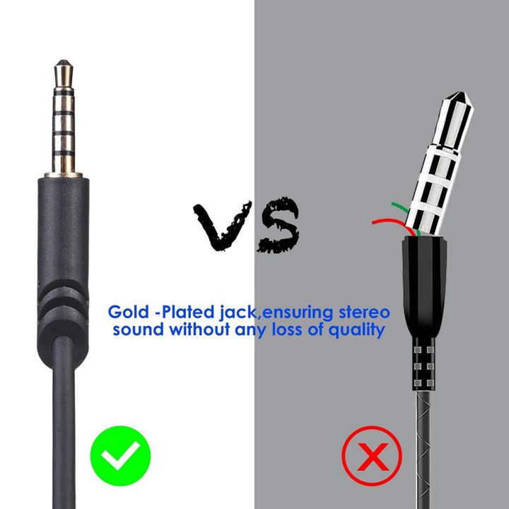 2X%20Headset%20Cable,%202.0M%20Inline%20Mute%20Cable%20Cord%20for%20/A40%20Gaming%20Headsets%20Controller%20Headphone%20-%20Image%204