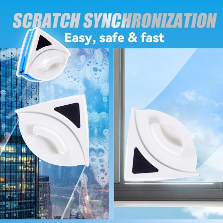 Double-Sides Magnetic Window Wiper Glass Cleaner Home Wizard Surface Cleaning Brush Tools Window Washer With Squeegees Cleaner
