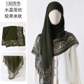 Square scarf 130*130 high-end silk scarf silk tulle scarf shawl women's fashion long scarf wholesale thin scarf. 