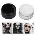 2PCS Halloween Face Painting Kit Highly Pigmented Face Body brus Paint Black and White for DIY Cosplay Theme Parties Body Makeup. 