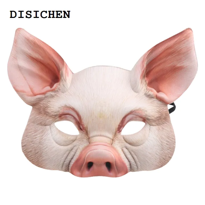 DISICHEN%20Luxury%202022%20New%20Halloween%20Unisex%203D%20Tiger%20Pig%20Animal%20Half%20Face%20Eye%20Mask%20Festival%20Masquerade%20Party%20Fancy%20Cosplay%20Costume%20Decoration%20-%20Image%203
