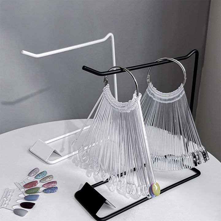 False Nail Art Color Card Display Stand Gel Polish Template Fan Shape Nail Art Tips Sample Stand Nail Polish Practice Palette Creek