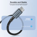 Choetech PD60W USB-C to USB-C Cable | 10000+ Bend Lifespan | Durable Nylon Braided And Aluminum Housing. 