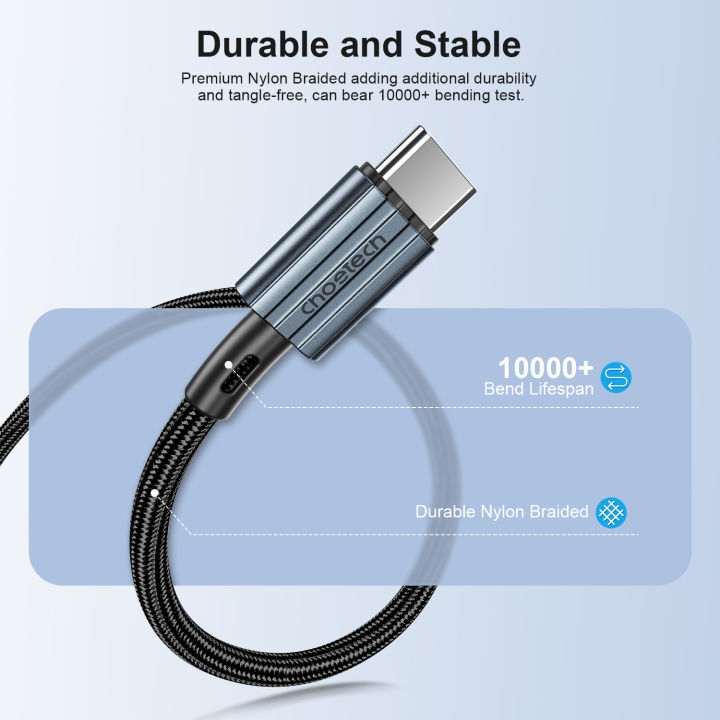 Choetech%20PD60W%20USB-C%20to%20USB-C%20Cable%20%7C%2010000+%20Bend%20Lifespan%20%7C%20Durable%20Nylon%20Braided%20And%20Aluminum%20Housing%20-%20Image%203