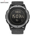 NORTH EDGE ALPS Digital Carbon Fiber Sports Ultra Light Outdoor Compass Waterproof 50M Watch Men's Watch. 
