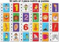 “Make and Spell - Type 2” – 150 Piece Spelling Puzzle - Learn to Spell 50 Three Letter Words - Educational Puzzles with Unique Write and Wipe Feature - Beautiful Colourful Pictures (Age 4+). 
