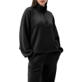 Women'S Half Zip Modal Loose Casual Stand Collar Sweatshirt 2025 Popular Long Sleeve Fall Pullover. 