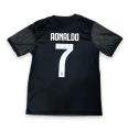 Ronaldo Printed Juventus Black Away football jersey Made In Thailand. 