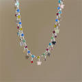Beaded Butterfly necklace Delicate Colorful  necklace Y2K necklace for Daily wear Party accessory Gift for girlfriend Fashion statement Jewelry collection. 