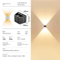 JINMY 2X Solar Wall Light Outdoor Up-Down Lighting LED Lamp Solar Wall Washing Lights for Courtyard Garden Dimmable. 