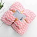 Bath And Face Towel/Coral Fleece Wave Pattern Absorbent Face & Bath Towel Set. 
