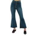Dark Blue Jeans Highwaist Belly Button Pant For Women. 