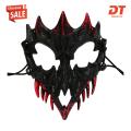 DT(Clearance price) Obstruction-free Mask Design Scary Animal Skeleton Half Face Mask for Halloween Cosplay Elastic Straps Blood Design for Carnivals. 