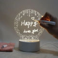 3D Creative Visualization Acrylic Light Writing Message Board for Keeping Notes, Messages, Greetings, Gifts, Smart USB Connected Writing Notes. 
